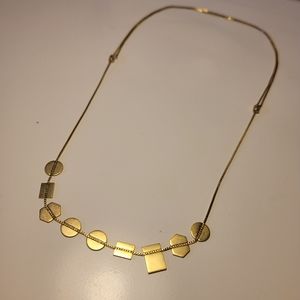 Madewell adjustable gold geometric necklace